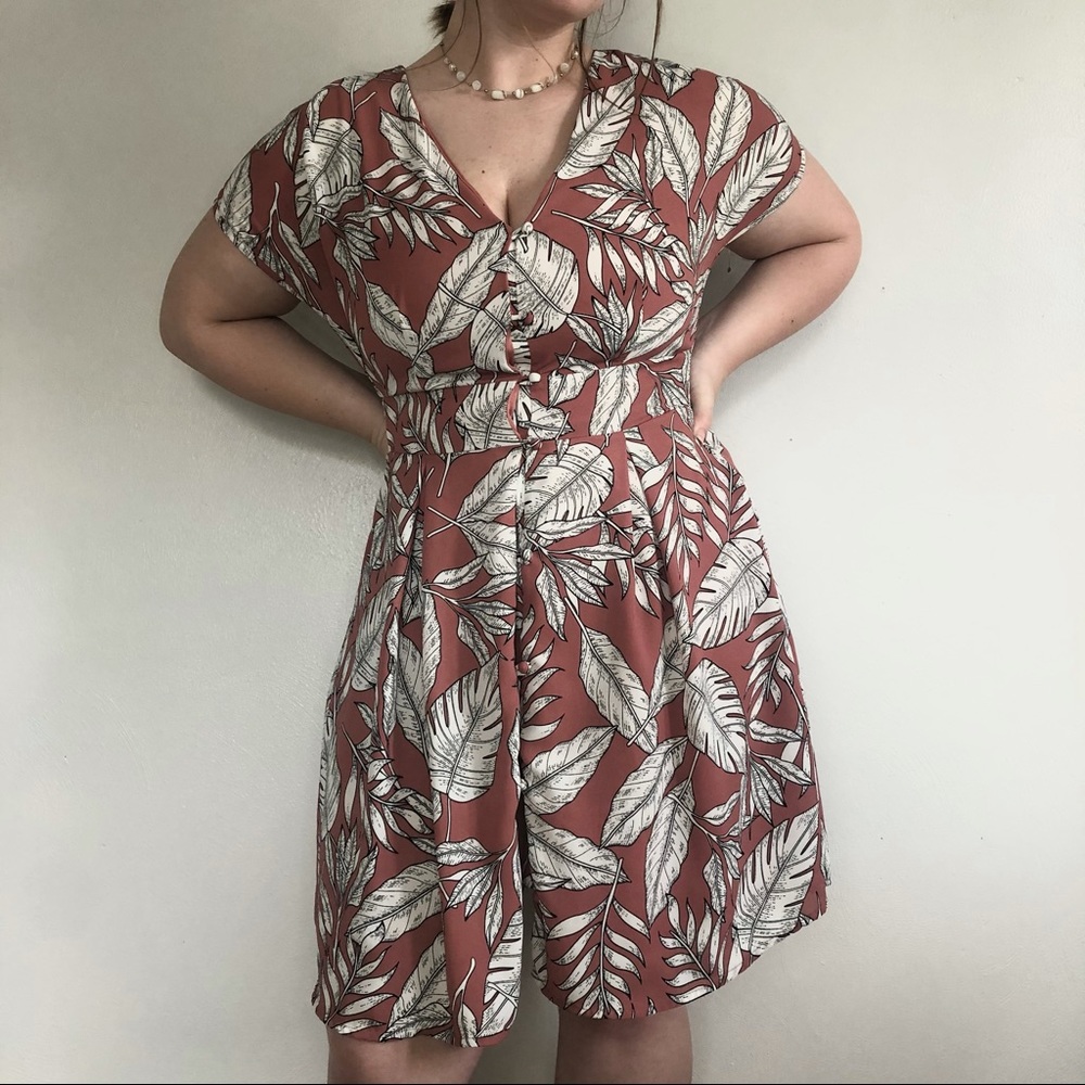 Pink Floral Sienna Sky button up dress
